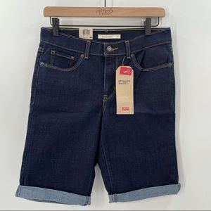 Levi's Sculpt Mid Rise Bermuda Shorts